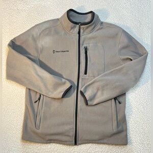 Free Country Men's Grey Fleece Full Zip Jacket Medium